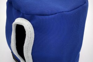 SALE  Winch Cover (6 1/4 x 6 1/4) - MARINE BLUE with leather split